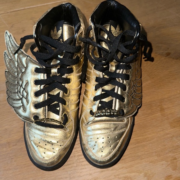 Jeremy Scott vintage Rare gold Addidas size 8.5 - Picture 4 of 5